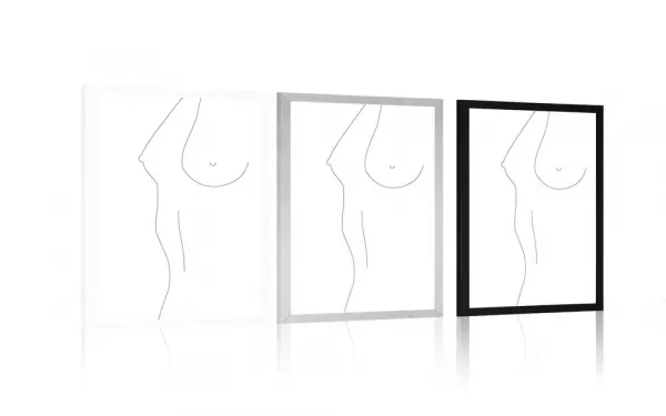 Plagát minimalistická silueta ženského tela