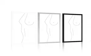 Plagát minimalistická silueta ženského tela