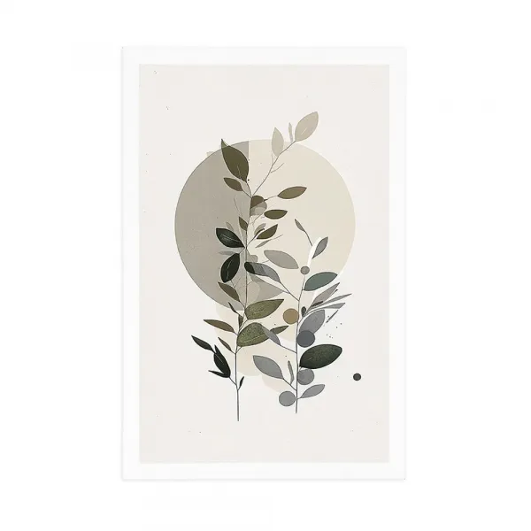 Plagát minimalistické rastlinky v boho štýle