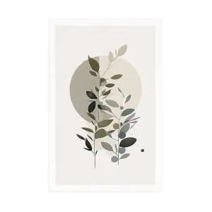 Plagát minimalistické rastlinky v boho štýle