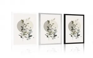 Plagát minimalistické rastlinky v boho štýle