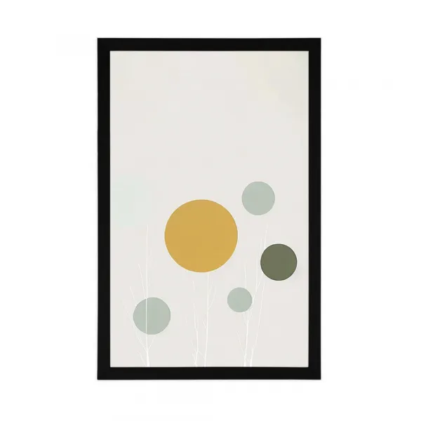 Plagát minimalistické stromy s kruhmi