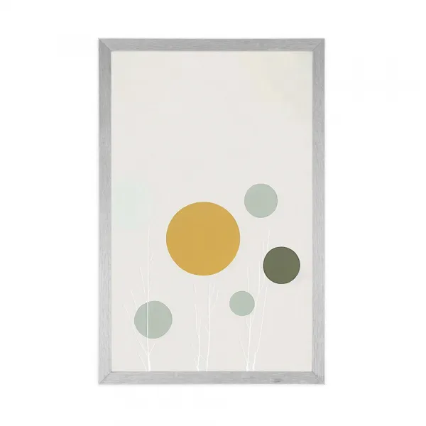 Plagát minimalistické stromy s kruhmi