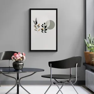 Plagát minimalistické listy s boho pozadím