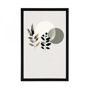 Plagát minimalistické listy s boho pozadím