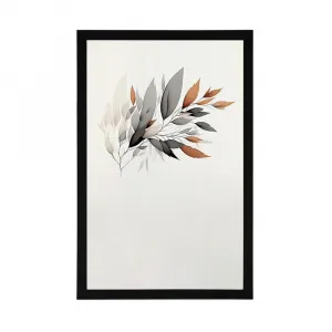 Plagát minimalistická vetvička listov