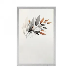 Plagát minimalistická vetvička listov