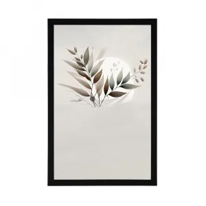 Plagát minimalistické listy v boho dizajne
