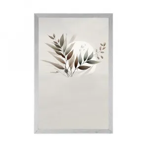 Plagát minimalistické listy v boho dizajne