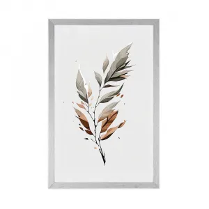 Plagát minimalistický list v pohybe