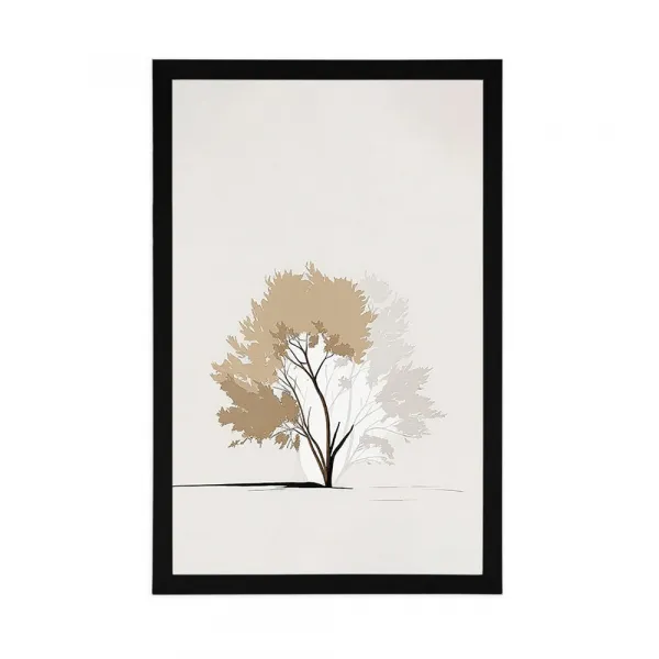 Plagát minimalistický strom s listami
