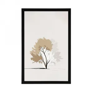 Plagát minimalistický strom s listami