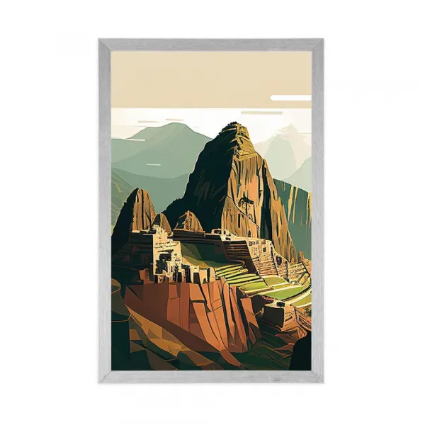 Plagát skvostné Machu Picchu