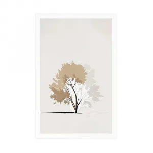 Plagát minimalistický strom s listami