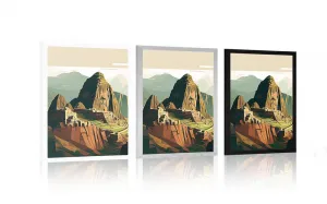 Plagát skvostné Machu Picchu
