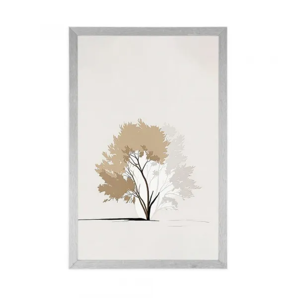 Plagát minimalistický strom s listami