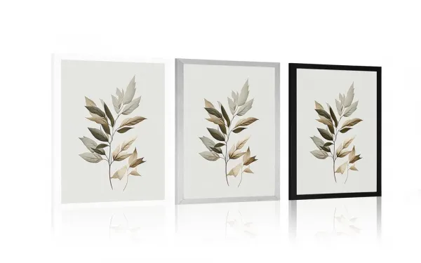 Plagát luxusné minimalistické listy