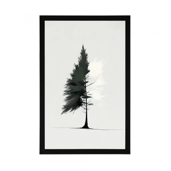 Plagát minimalistický ihličnatý strom