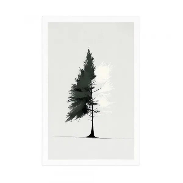 Plagát minimalistický ihličnatý strom