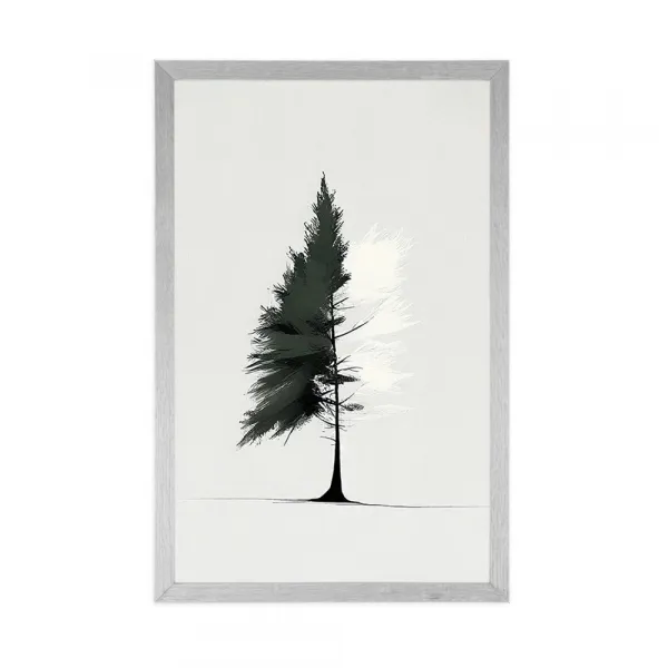 Plagát minimalistický ihličnatý strom