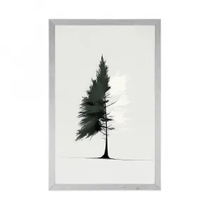 Plagát minimalistický ihličnatý strom