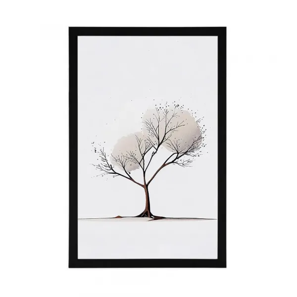 Plagát minimalistický strom bez lístia