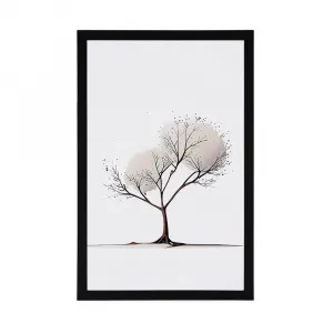 Plagát minimalistický strom bez lístia