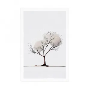 Plagát minimalistický strom bez lístia