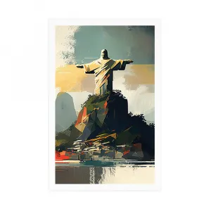 Plagát socha Ježiša v Rio de Janeiro