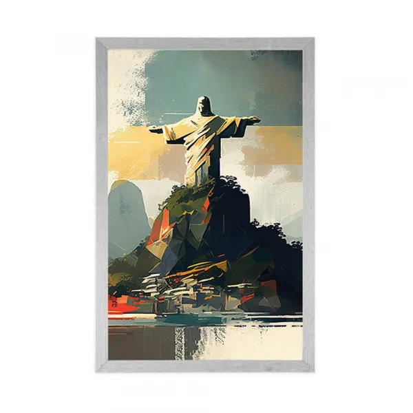 Plagát socha Ježiša v Rio de Janeiro