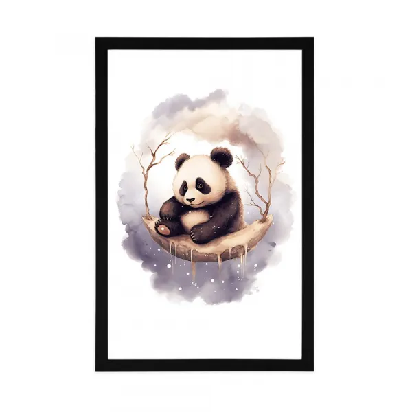 Plagát zasnená panda