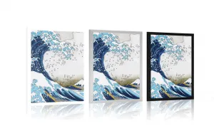 Plagát reprodukcia Veľká vlna z Kanagawa - Kacušika Hokusai