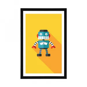 Plagát s paspartou veselý robot