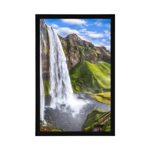 Plagát vodopád Seljalandsfoss