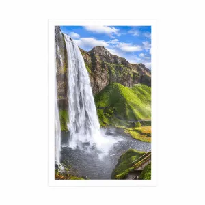 Plagát vodopád Seljalandsfoss