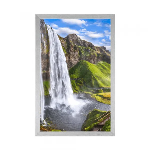 Plagát vodopád Seljalandsfoss