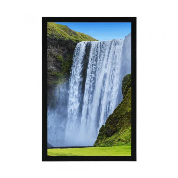 Plagát ikonický vodopád na Islande