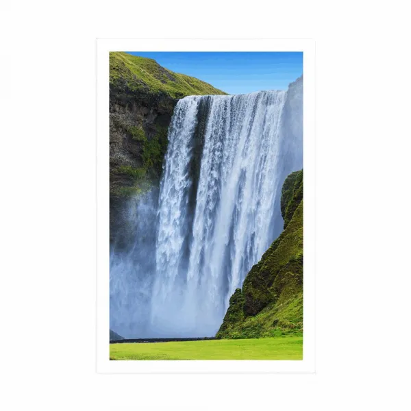 Plagát ikonický vodopád na Islande