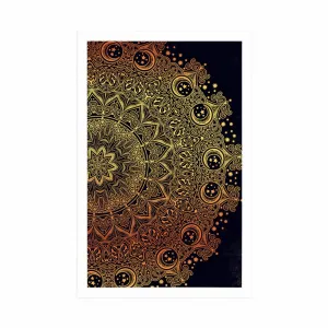Plagát zlatá orientálna Mandala