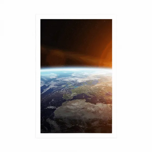 Plagát pohľad na planétu z vesmíru