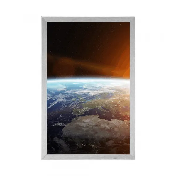 Plagát pohľad na planétu z vesmíru