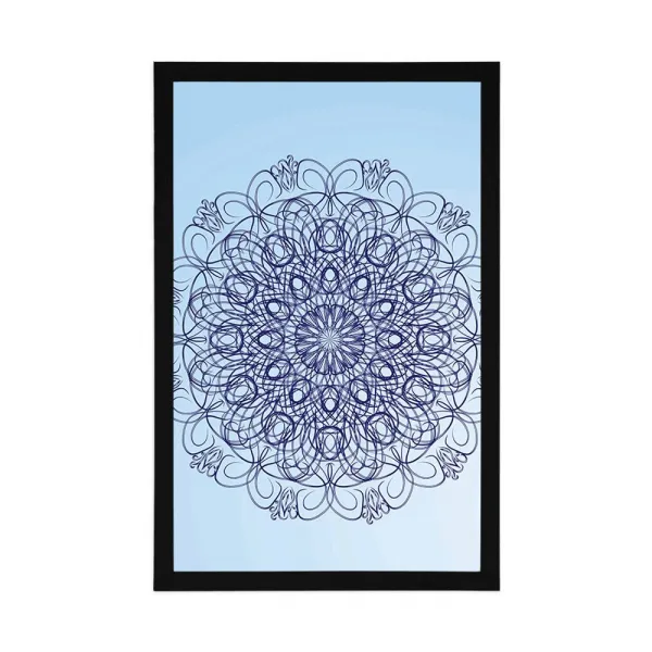 Plagát abstraktná kvetinová Mandala