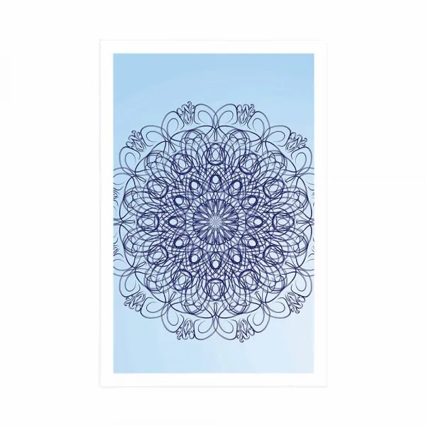 Plagát abstraktná kvetinová Mandala