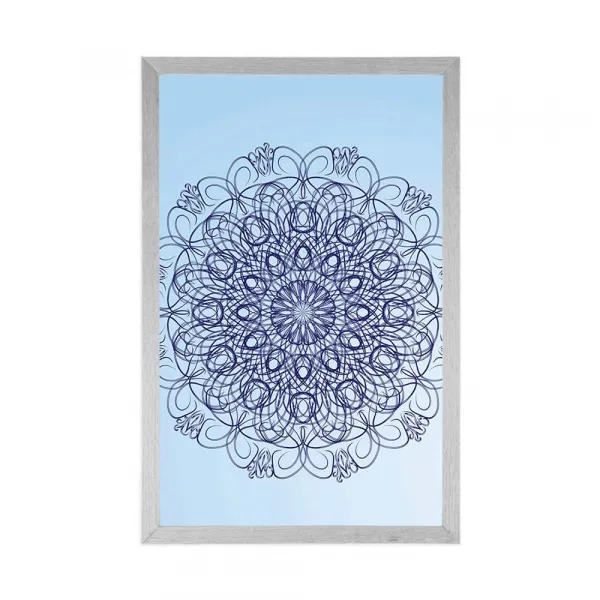 Plagát abstraktná kvetinová Mandala
