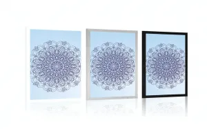 Plagát abstraktná kvetinová Mandala