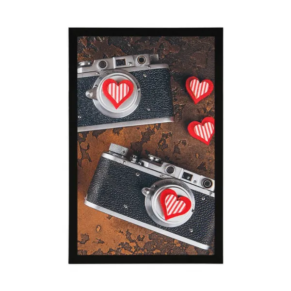 Plagát dva retro fotoaparáty