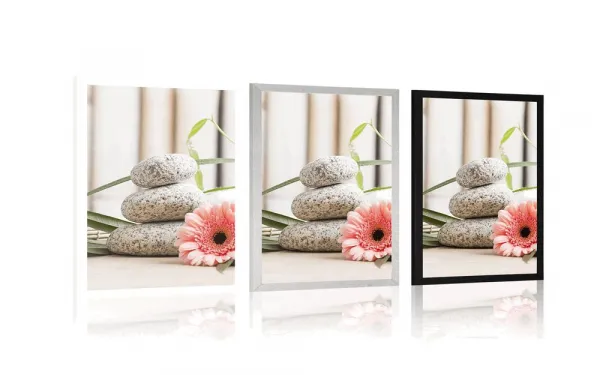Plagát meditačné a wellness zátišie
