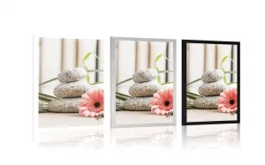 Plagát meditačné a wellness zátišie