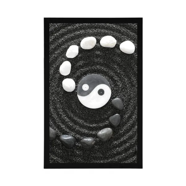 Plagát harmonický Jin a Jang
