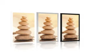 Plagát stabilná pyramída z kameňov